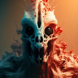 Fluid ink bloody creature, unreal engine 5, 8k resolution, photorealistic, ultra detailed