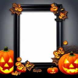 A Halloween picture frame for the Halloween school with a light background to remove