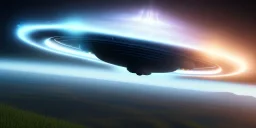 extra-terrestrial, 8K, photo realistic, highly detailed, lught ufo, light colors