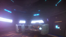 interior of long mission spacecraft