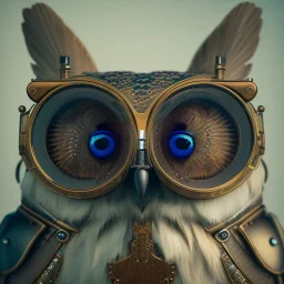 Steampunk Owl, tilt shift,miniature, extreme detail, Photorealism, macro lens 70mm, cinema4d, HDR, 8k, unreal engine 5