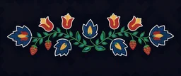Cree beaded flowers and leaves