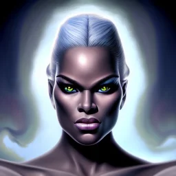 ultra detailed portrait of beautiful Storm , extremely detailed digital painting, extremely detailed face,crystal clear eyes, in the style of robert e howard and pablo oliveira and Ken Kelley and Keith Parkinson ,mystical colors,perfectly centered image, perfect composition, rim light, beautiful lighting,8k, stunning scene, raytracing