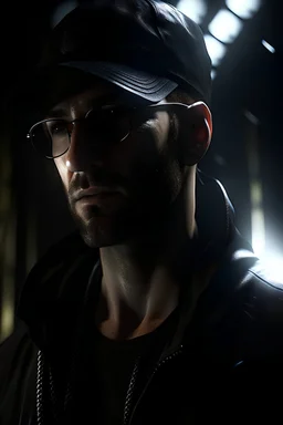 /imagine prompt: Realistic photo, personality: [Dissolve into flashback sequences, showcasing Mark's life as a criminal. Show him engaged in a heist, dressed in all black and evading capture. Transition to a contrasting scene where he retires from the force, solemnly turning in his badge] unreal engine, hyper real --q 2 --v 5.2 --ar 16:9