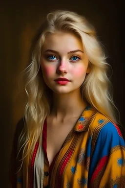 young blonde woman, full body, beautiful, beautiful face, Ukrainian features