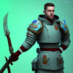 zelenskiy 3d game character with weapon