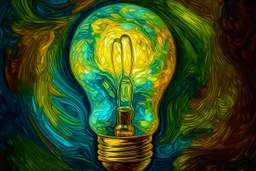 light bulp van gogh style