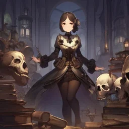 steampunk cute Skulls Queen,