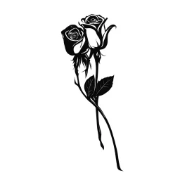 two vector roses, high quality