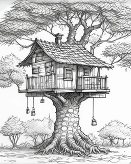 dibujo casa con forma de arbol