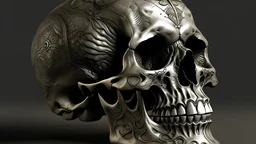 detailed human skull