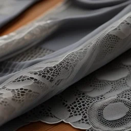 Tiable flat, Fabric pattern flat fabric lace flat, photorealistic effects, grey