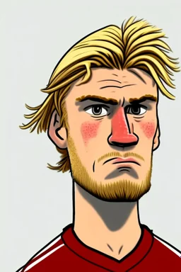 Rasmus Hojlund Footballer,cartoon 2d