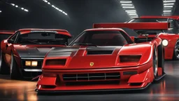 dodge charger 7th generation merged with ferrari f40 merged, desktop wallpaper, 4K, Cinematic
