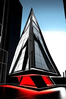 Avengers stark tower buliding architecture futuristic-modern stlye. geometric form,