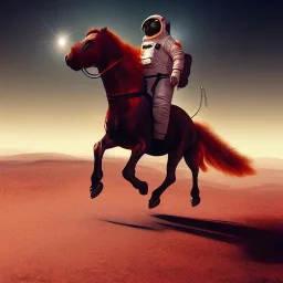 an astronaut riding a horse on mars artstation, hd, dramatic lighting, detailed