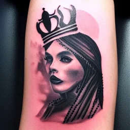 Woman Queen of Spades Tattoo Black admirer