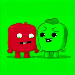 Happy Green team and red team is sad