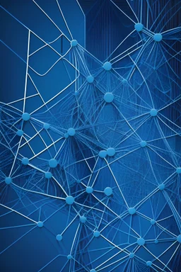 an abstract network of lines blue in a tech style