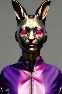 Medium Close Up Portrait, Front image. cyberpunk, rabbit mask, Asian woman, pink hair. latex tracksuit. Red, black, gold, color. Marvel style. Color background, photo studio. Avatar image, highly detailed, concept art, smooth, unreal engine 5, god rays, ray tracing, RTX, lumen lighting, ultra detail, volumetric lighting, 3d, finely drawn, high definition, high resolution.