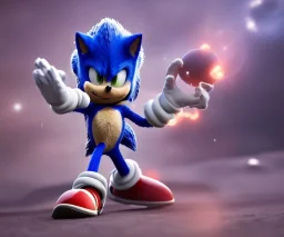 sonic the hedgehog in spacesuit