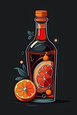 cocktail on bottle design