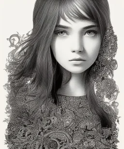 close-up face portrait of young and cute ukrainian girl, intricate, elegant, sharp focus, illustration, detailed eyes, digital painting, concept art, matte, masterpiece, adorable, round face, by tristan eaton