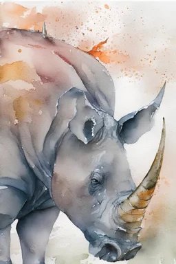 Forging Rhino Resilience: Developing Mental Toughness watercolor