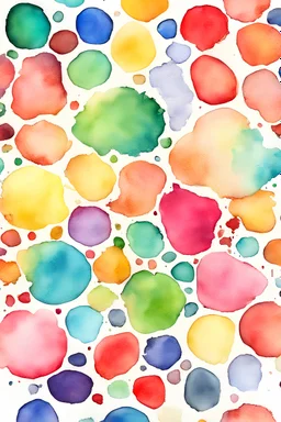 vibrant multi colors water color on white background