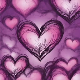 make a heart purple, pink and black, and the name DESAVENCE