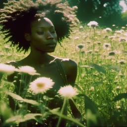 green dandelions