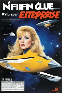 NIFFIN’ GLUE magazine #871 (13 Vroker 34) high res photo cover by Ralph Steadman: special 'Star Trek enterprise episode for her' issue; guest star : Barbarella as a starfleet agent