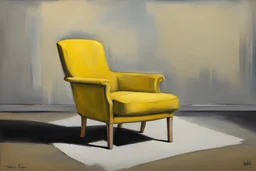 yellow chair .19th painting