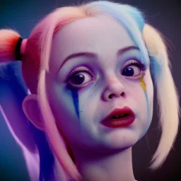 Cute baby character harley quinn,movie, photo realistic, unreal engine, cinematic lighting 8k --v 4