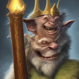 dungeons and dragons, fantasy, goblin, king, portrait, face, close up