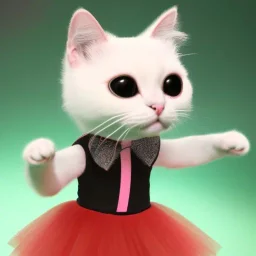 Dancing Cat in a tutu