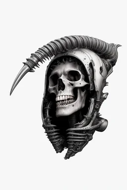 A MECHANICAL NON HUMAN SKULL AND PHALLIC SYMBOL DARK SLIMEY AND GIVING BIRTH SHARKS TEETH with a touch of H.R. Giger's biomechanical aesthetic. Hyperdetailed and rendered in 8k resolution, a true masterpiece. hyperdetailed intricately detailed Splash art action painting film noir photorealism psychedelic art telephoto lens aetherpunk horror post-apocalyptic VIVID IN COLOR