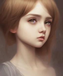 intricate, elegant, sharp focus, illustration, highly detailed, digital painting, concept art, matte, art by wlop and artgerm and ivan shishkin and andrey shishkin, masterpiece, young and cute ukrainian Girl, adorable, hime cut hair, Round face