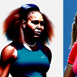 Michelle Obama meets Serena Williams