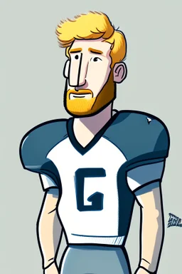 Tim Ream American football player .cartoon 2d