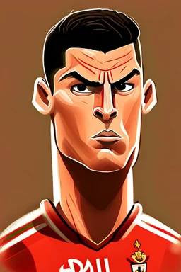 Cristiano Ronaldo Portuguese football player .cartoon 2d