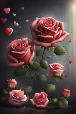 rose , full of heart valentin , day of love ,, heart ,flowers ,rose,
