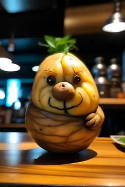 A potato as a bartender