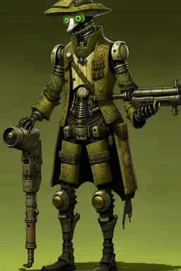 old robot assassin mercenery bounty hunter victorian