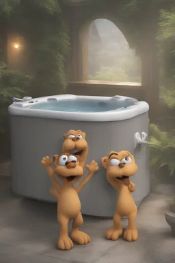 garfield brand hot tub, no background