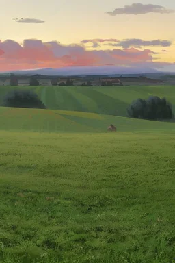 A beautiful classical painting of a field