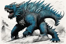 an illustration for the comic "Mil Mascaras is the Nilbog monster" by Jean-Paul Riopelle