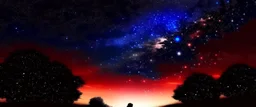 romantic night sky