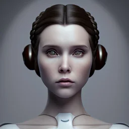 Princess leia, braided hair, dramatic, dramatic lighting, pixar style, volumetric lighting, hyperrealism, 8k, high quality, photorealistic, lot of details