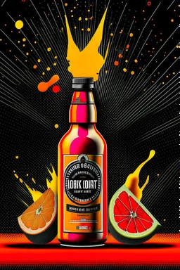 brand campaign for a new drink with orange and chili flavour with a american airstrike style